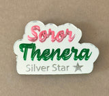 Mirrored Acrylic AKA Silver Star Badge