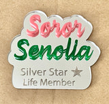 Mirrored Acrylic AKA Silver Star Badge