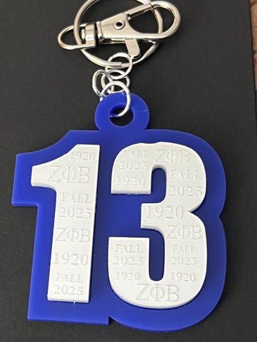 ZPB Line Number Keychain