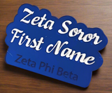 Mirrored Acrylic ZPB Name Badge