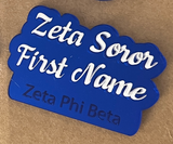 Mirrored Acrylic ZPB Name Badge