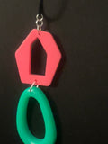 AKA Pink/Green Abstract Combo Necklace