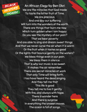 An African Elegy Poem - Tabletop Piece