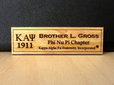Fraternity Custom Wooden Greek Organization Name Badge