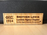 Fraternity Custom Wooden Greek Organization Name Badge