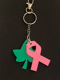 AKA Breast Cancer Keychain