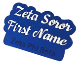 Mirrored Acrylic ZPB Name Badge