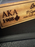 AKA Custom Wooden Greek Organization Name Badge
