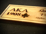 AKA Custom Wooden Greek Organization Name Badge