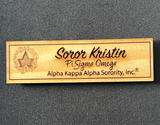 AKA Custom Wooden Greek Organization Name Badge