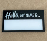 Hello, my name is… badge