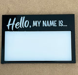 Hello, my name is… badge