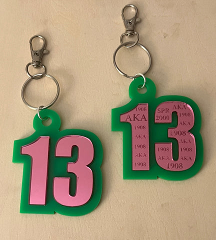 AKA Line Number Keychain