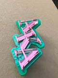 Acrylic AKA Letter Lapel Pin