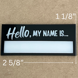 Hello, my name is… badge