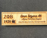 ZPB Custom Wooden Greek Organization Name Badge