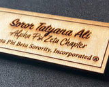 ZPB Custom Wooden Greek Organization Name Badge
