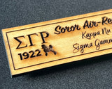 SGRho Custom Wooden Greek Organization Name Badge