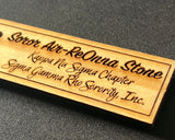 SGRho Custom Wooden Greek Organization Name Badge