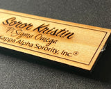 AKA Custom Wooden Greek Organization Name Badge